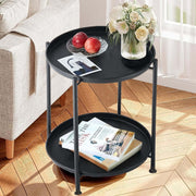 2 Tier Side Table with Storage Tray – Modern Coffee Table – product image 13