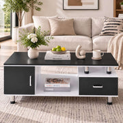 Coffee Table with Drawer and Cabinet