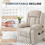 KJ-8819 massage recliner chair with 180-degree recline and electric lift function