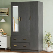 3 Door Wardrobe with Mirror and Drawers