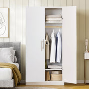 2 Door Wardrobe with Hanging Rail and Shelves
