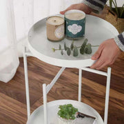2 Tier Side Table with Storage Tray – Modern Coffee Table – product image 8