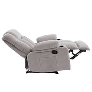 Manual Recliner Chair Corduroy Lounge Armchair with Cup Holders