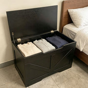 Rustic Wooden Storage Bench