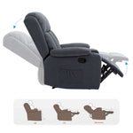 Lexi CR-2032 microfiber recliner chair with padded armrests
