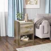 Nightstand LED Side Table 2 Drawers BSD-07 – product image 9