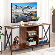 Modern wood TV stand TV-MC03 with open frame design and adjustable feet