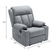 Lexi recliner chair with integrated footrest