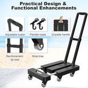 Foldable Hand Truck with 6 Wheels & Straps