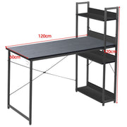 120cm Computer Desk with Reversible Shelves and Hooks