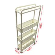 4-Tier Rolling Storage Cart with Wheels