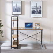 Computer Desk & Student Workstation with 4 Shelves