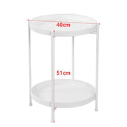 2 Tier Side Table with Storage Tray – Modern Coffee Table – product detail view