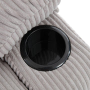 Manual Recliner Chair Corduroy Lounge Armchair with Cup Holders