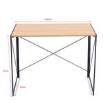 Dimensions of Grey Wood desk: 100cm wide, 50cm deep and 74cm high