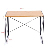 Dimensions of Grey Wood desk: 100cm wide, 50cm deep and 74cm high