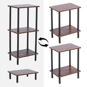 Industrial 2-Tier Side Table