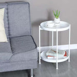 2 Tier Side Table with Storage Tray – Modern Coffee Table – product image 4