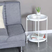 2 Tier Side Table with Storage Tray – Modern Coffee Table – product image 4
