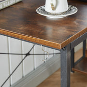 120cm Computer Desk with Reversible Shelves and Hooks