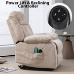KJ-8819 recliner with remote-controlled lift, massage modes and lumbar heating