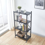 4-tier metal shelving trolley used for kitchen bathroom and office storage