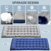 Soft and breathable folding camping cot with mattress cushion details