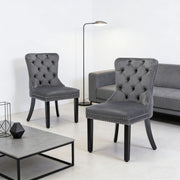 Tufted Velvet Dining Chairs Set of 2