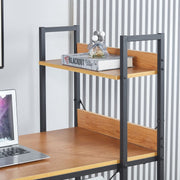 120cm Computer Desk with Reversible Shelves and Hooks