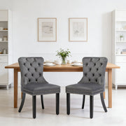 Tufted Velvet Dining Chairs Set of 2
