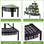 3-Tier Metal Plant Stand for Indoor and Outdoor Use – product image 8