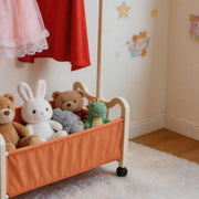 Steel Clothing Rack with Shelves & Wheels
