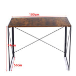 Dimensions of Burningwood desk: 100cm wide, 50cm deep and 74cm high