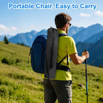 Heavy-Duty Folding Camping Chair with Cup Holder & Travel Bag, perfect for outdoor adventures.