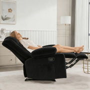 Manual Recliner Chair Corduroy Lounge Armchair with Cup Holders