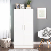 2 Door Wardrobe with Hanging Rail and Shelves