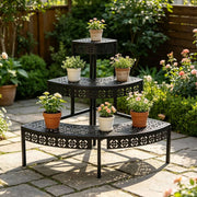 3-Tier Metal Plant Stand for Indoor and Outdoor Use – alternate product view