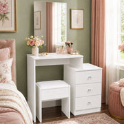 Dressing Table with Mirror and Stool DR-12
