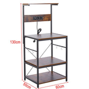 3-Tier Bakers Rack Coffee Station with Power Outlets & USB