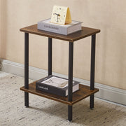 Industrial 2-Tier Side Table