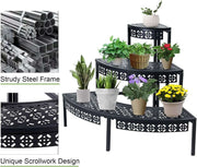 3-Tier Metal Plant Stand for Indoor and Outdoor Use – product image 9