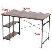 Dimensions of 120cm computer desk: 120cm wide, 60cm deep and 75cm high