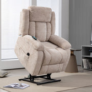 Power lift lounge chair with massage, lumbar heat and 150kg weight capacity