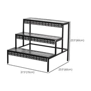 3-Tier Metal Plant Stand Indoor & Outdoor