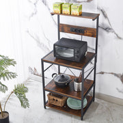 3-Tier Bakers Rack Coffee Station with Power Outlets & USB