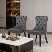 Tufted Velvet Dining Chairs Set of 2