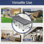 Versatile folding camping cot with mattress for office naps and home guests
