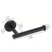 Matte Black Bathroom Towel Rack Set – Towel bar dimensions: 16 cm long, matte black finish, sleek modern design.