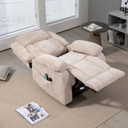 Massage recliner chair with electric standing assistance and heated lumbar support
