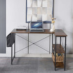 Reversible L-Shaped Computer Desk featuring spacious work area and stylish design for home office and gaming room.